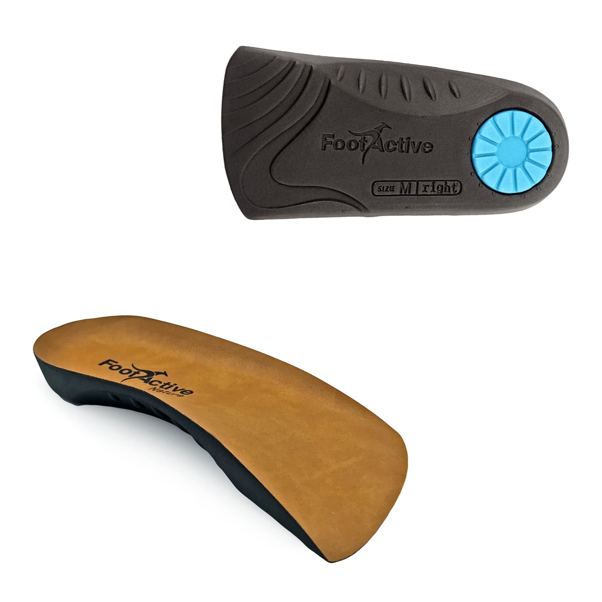 FootActive Nature Insoles –¾ Length Insole XS - 3/4.5 UK Brown