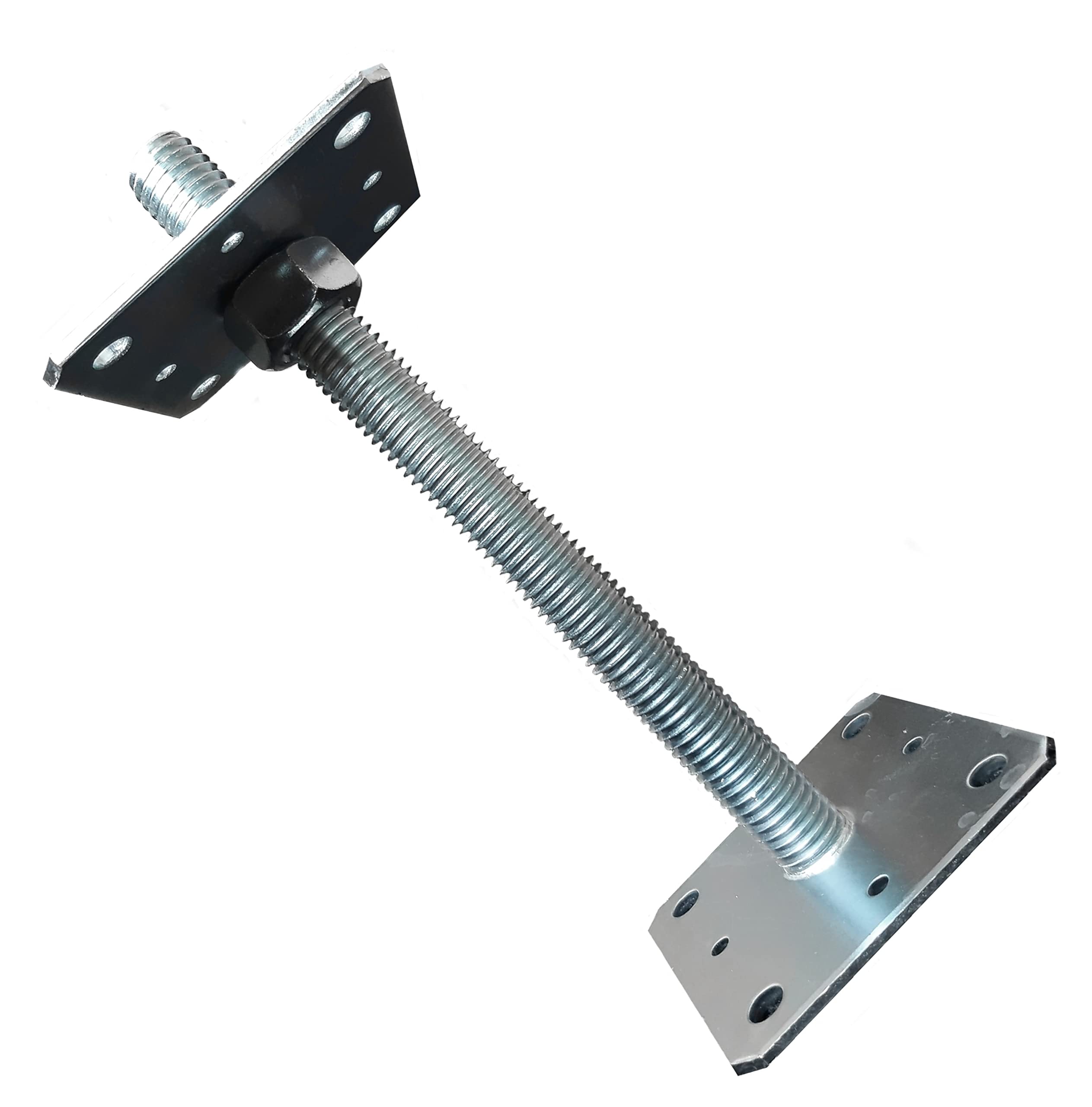Adjustable Bolt Down Post Support feet Galvanised Heavy Duty 4mm Thick Metal Steel Sheet Size 80mm x 80mm x 250mm 3.15" x 3.15" x 9.84"