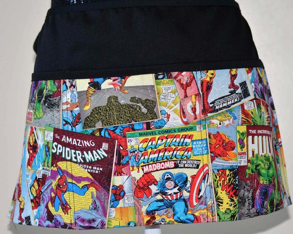 Marvel characters waist aprons iron man apron the hulk aprons captain america waist aprons 3 pockets