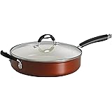 Tramontina 80110/045DS Style Ceramica 01 Covered Deep Skillet, 11-Inch, Metallic Copper