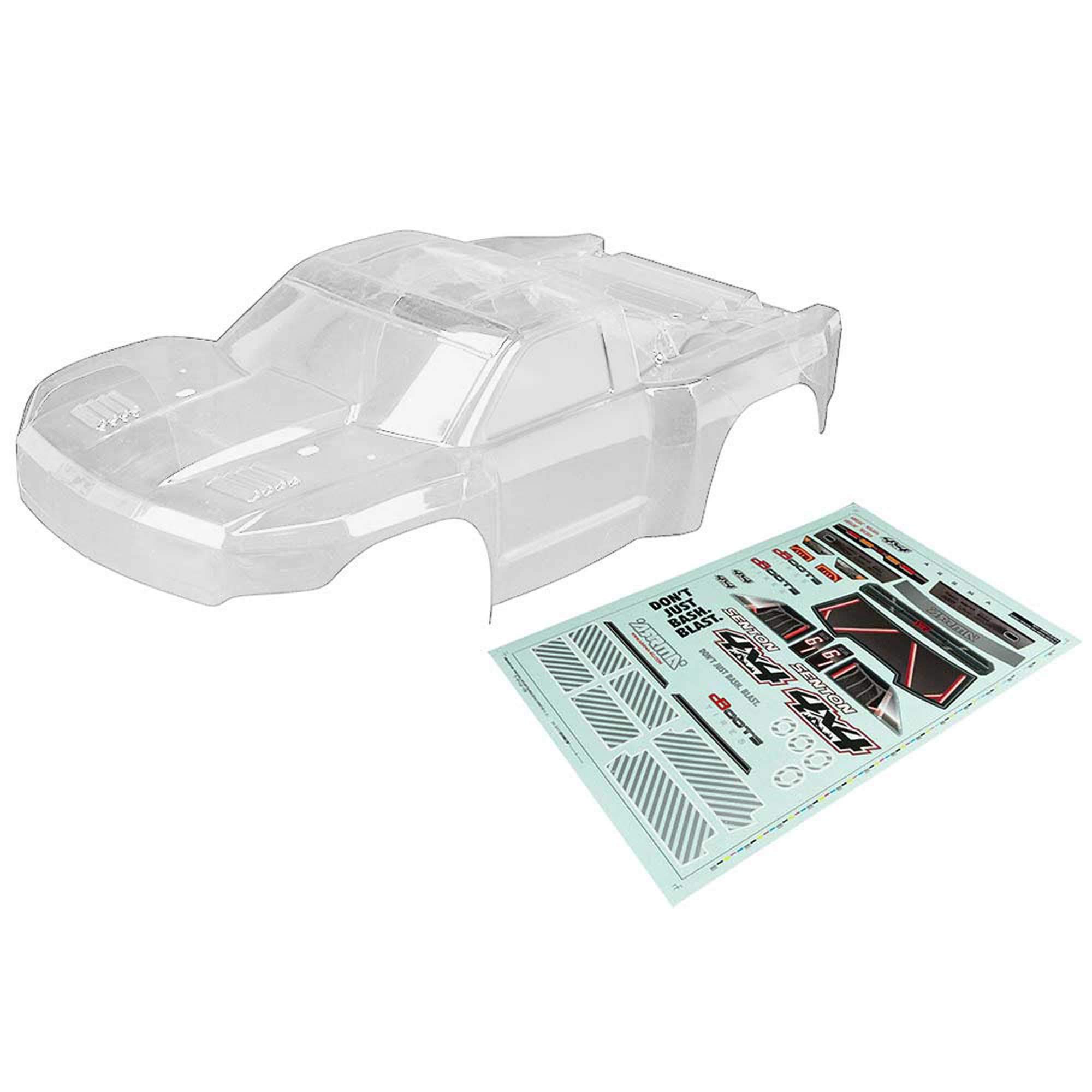 Photo 1 of ARRMA 1/10 Clear Body with Decals: SENTON 4x4, ARAC3338