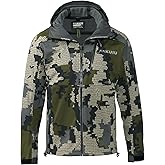 KUIU Axis Hybrid Hooded Jacket – Waterproof Paneling, Wind Resistant, Fleece-Lined Soft Shell for Active Cold Weather Hunting