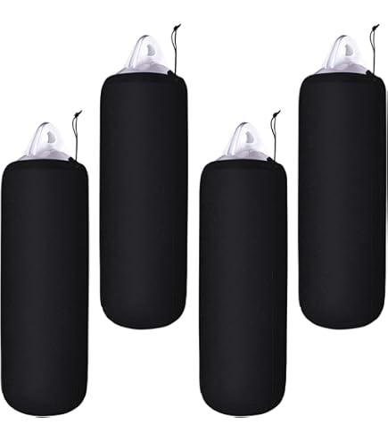 Pack De 4 Housses D'aile De Bateau Byllstore - 10 X 26 Pouces, Noir, NEUF