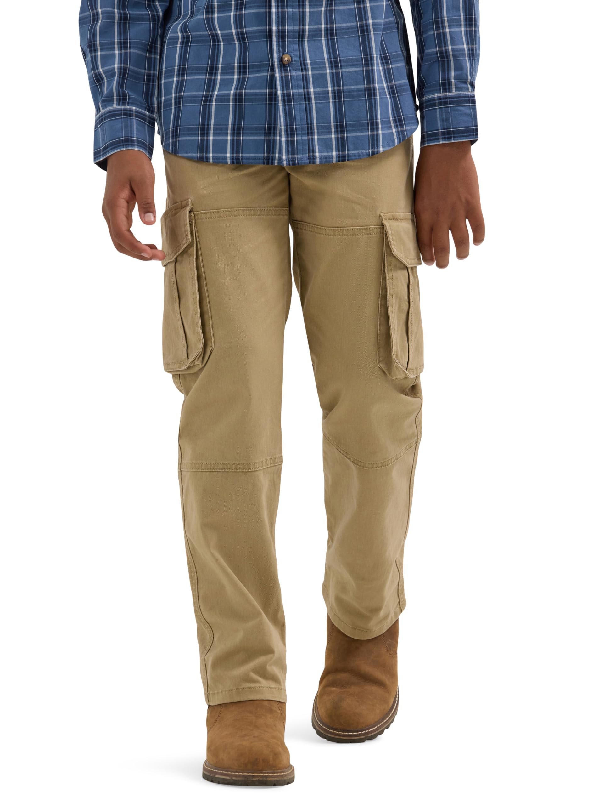 Wrangler Authentics Boys' Cargo Pant, Kelp, 6 Slim
