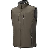 33,000ft Men's Lightweight Softshell Vest Outerwear Zip Up Fleece Lined Windproof Sleeveless Jacket for Golf Running Hiking