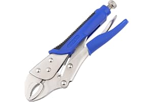 URASISTO 10-Inch Locking Pliers, Premium Alloy Steel Construction, Curved Jaw Locking Pliers with Wire Cutter, Quick Release, Fit for Clamping Twisting Welding