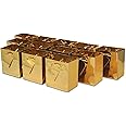 OccasionALL Mini Gift Bags, 4x2.75x4.5 12 Pack Mini Gold Gift Bags with Handles for Christmas Wrapping, Holidays, Birthdays, Weddings, Bulk Shopping
