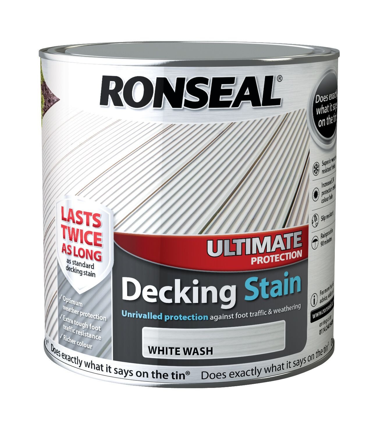 Ronseal Ultimate Protection Decking Stain White Wash 2.5L Amazon.co.uk
