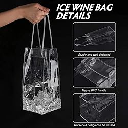 WAONIQ Ice Wine Bag, Portable Collapsible Clear