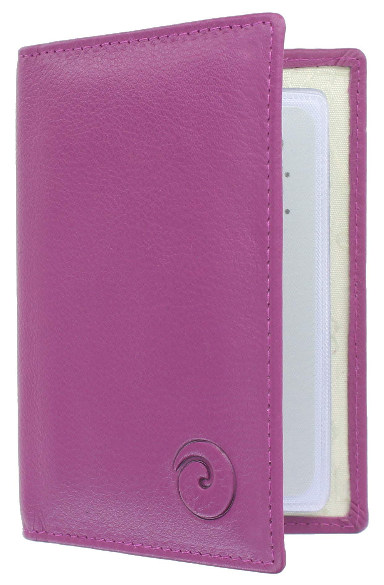 Mala Leather Origin Collection Leather Credit Card Holder- RFID Protection 610_5 Berry