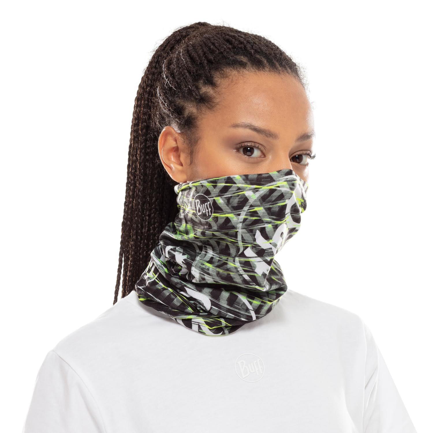Buff Adults Unisex Coolnet UV+ Tubular Scarf - Ulnar Black - OS
