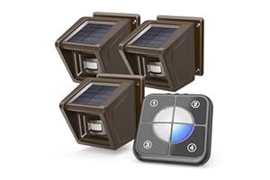 TILVISION Driveway Alarm, 1/2 Mile Long Range Wireless Microwave Motion Sensor Alarm, Outdoor Weather Resistant Security Alert System, Monitor & Protect Outside/Inside Property - 1 Receiver & 3 Sensors