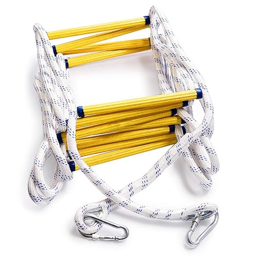 Aoneky Fire Escape Rope Ladder - Flame Resistant Emergency Fire Safety ...