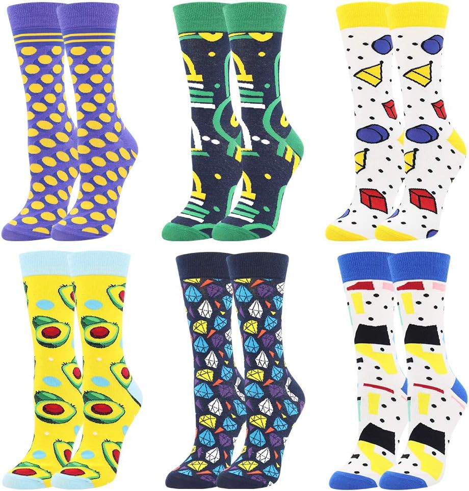 Women's Girls Novelty Funny Crew Socks,Crazy Cute Animal Food Design Socks Cotton,Girl's Gift