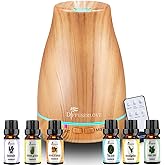 Diffuserlove Essential Oil Diffuser 200ML Aroma Diffuser Mist Humidifiers with 7 Color LED Lights, Auto Shut-Off Function for Bedroom Office Room House