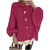 SOLY HUX Cardigan Sweaters for Women Button Down Long Sleeve Chunky Knit Loose Casual Trendy Outerwear