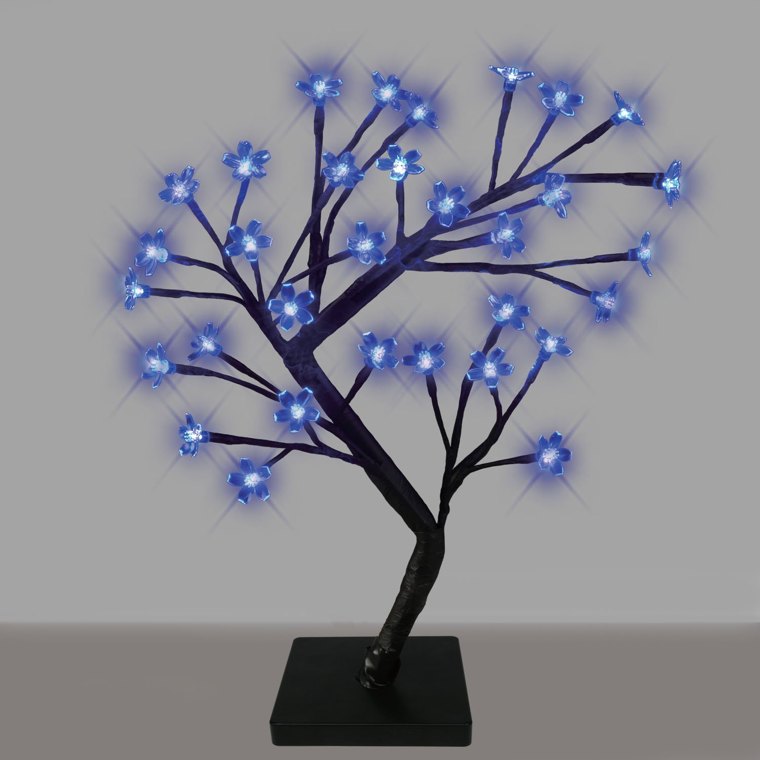 32 LED Battery Operated Cherry Blossom Bonsai Tree Fairy Lights Table