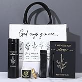Thenshop 6 Pcs Easter Christian Gift Set for Women Faith, Inspirational Religious Gifts for Women, Catholic Birthday Gifts for Friends, Mother, Sister, Wife (Black)