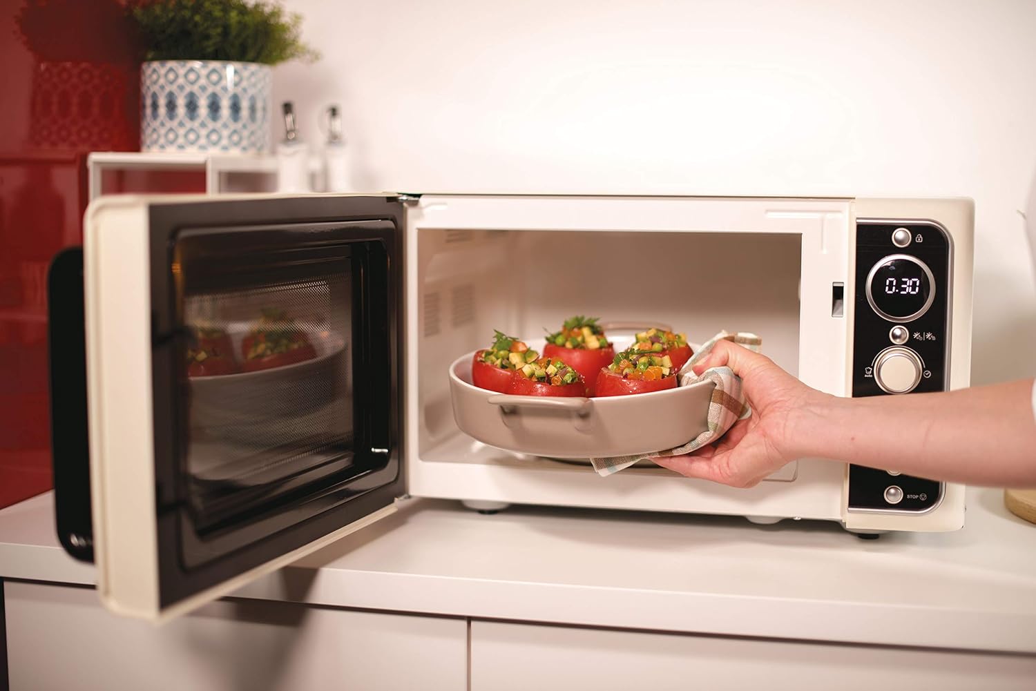 Forni a microonde Express cooking Candy 1200 W colore: crema display  digitale circolare forno a microonde con grill 20 l 9 programmi timer Divo  G20CC 6 livelli di potenza urban-earth.co.uk