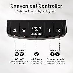 Agilestic Electric Standing Desk, L-Shaped 59