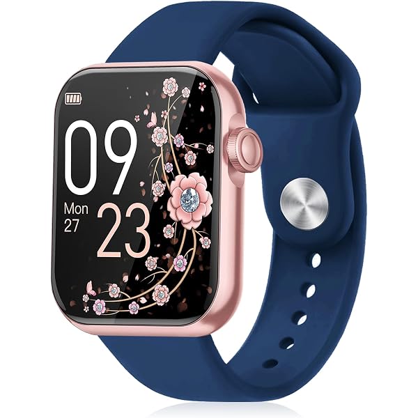 Lamshaw Elastisches Stoff-Armband Für AKUMAKA Smartwatch | 22mm | Mit Haargummi-Verschluss Für Damen