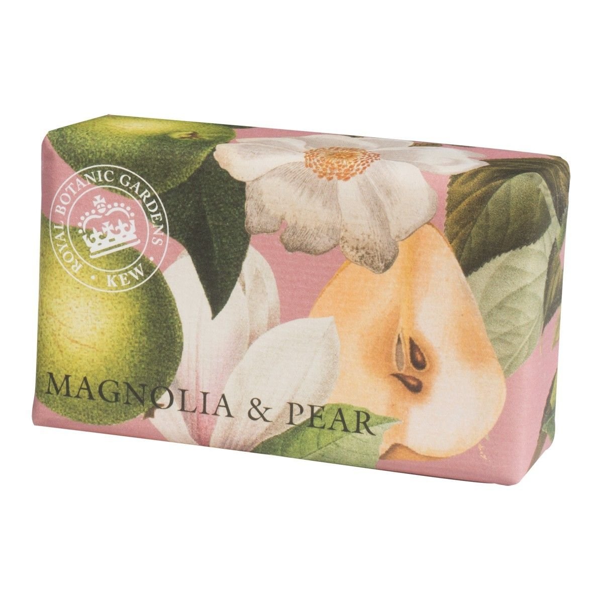 The English Soap Company Kew Gardens Magnolia and Pear Soap - Luxury Vegan Soap Bar Enriched with Shea Butter - Floral Pear Scent, Cruelty-Free, Recyclable Packaging, Made in England - 240g — image 1