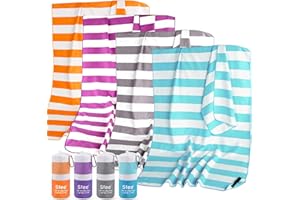 Sfee 2 in 1 Microfiber Oversized Beach Towel, Quick Dry Towel Travel Towel Camping Towel Super Absorbent Compact Lightweight Sports Gym Towels for Beach,Gym, Hiking, Pool, Backpacking, Bath, Yoga