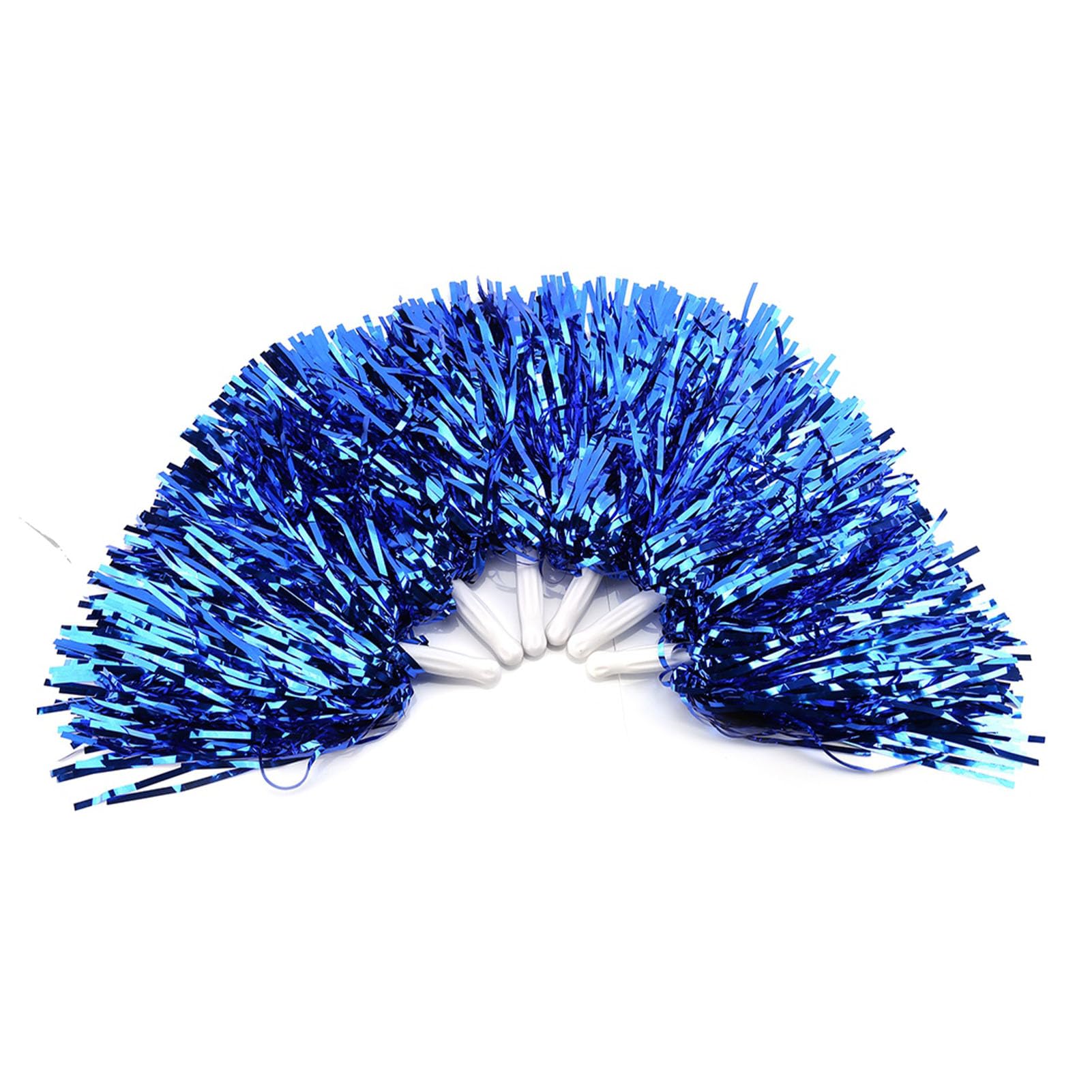VGEBY Cheerleading Pom Poms, 6Pcs Sports Foil Pompoms Sports Dance Ball Party Accessories (blue)