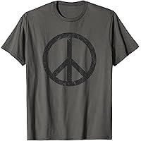 Amazon.com: White Peace Sign T-Shirt T-Shirt : Clothing