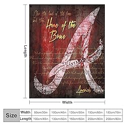 LJHFDM Atlanta Baseball Throw Blanket Lightweight