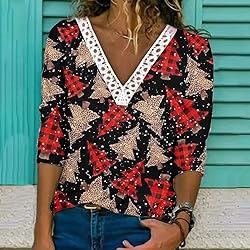 Cheifay Tank Tops Women White 3/4 Sleeve Shirts for