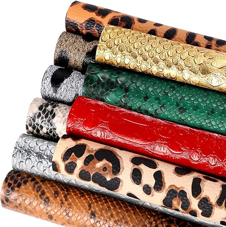 Caydo 10 Pieces Faux Embossed Leather Sheets for Making Earrings and DIY Crafts 6.3 x 8.3