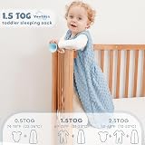 Yoofoss Baby Sleeping Bag 1.5 Tog 18-24 Months 2 Pack Plush Dots view 5