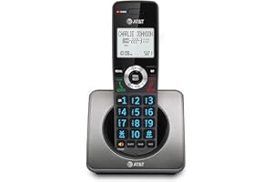 AT&T GL2101 DECT 6.0 Cordless Home Phone with Call Block, Caller ID, Full-Duplex Handset Speakerphone, 2" White Backlit Displ