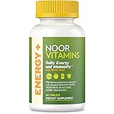Noor Vitamins Energy+ Multivitamin; Halal Vitamin for Energy Production & Immunity, 26 Vitamins & Minerals, Black Seed, Dates, Honey, for Men & Women. Gelatin Free, 2 Month Supply