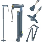 Michael Graves Quick Fold Walking Cane for Men and Women - Foldable Walking Stick for Stability and Style - Collapsible Folding Cane - Walking Sticks for Seniors &amp; Adults