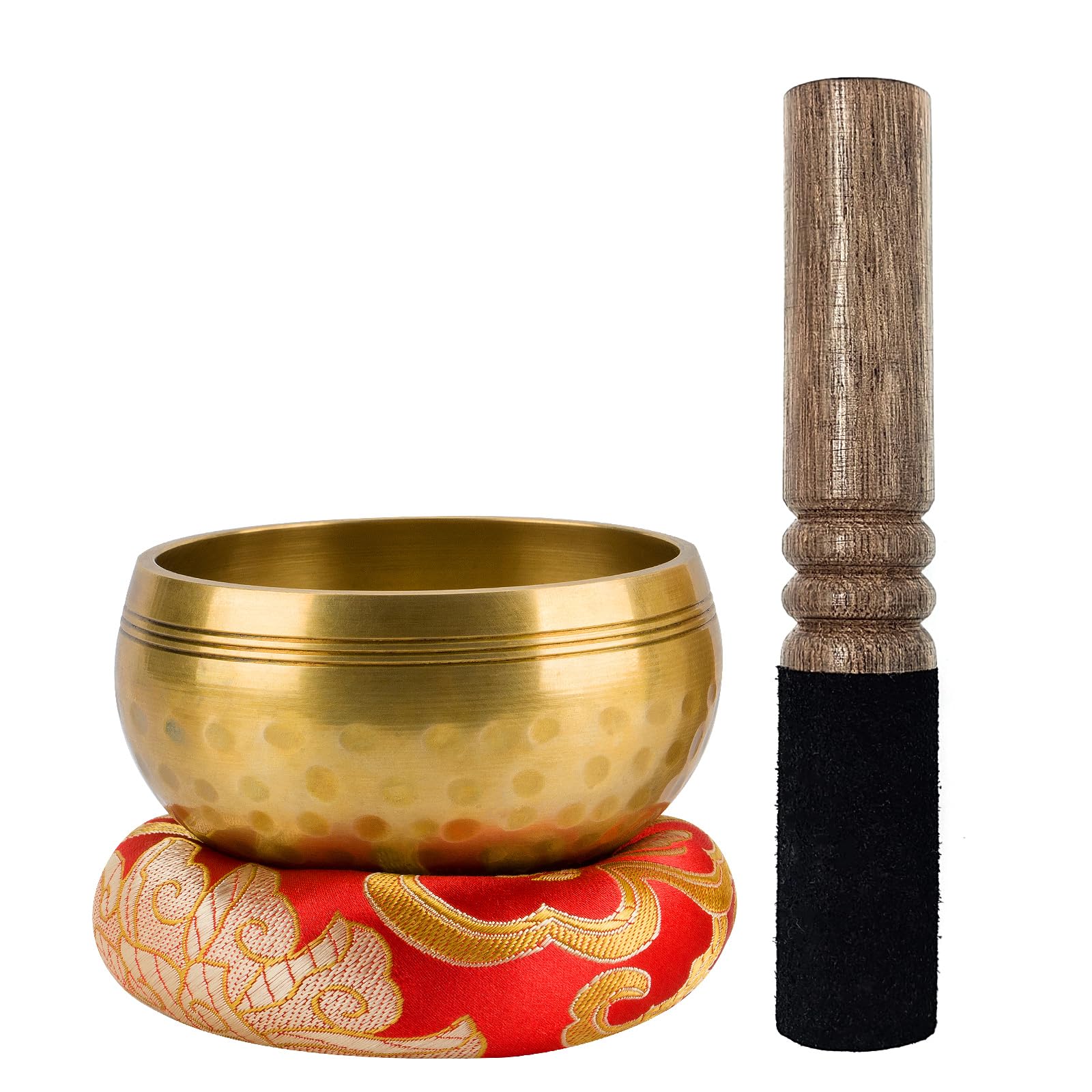 Musiin Tibetan Singing Bowl Set, Meditation Sound Bowl Handcrafted in Nepal for Yoga, Chakra Healing, Mindfulness, and Stress Relief