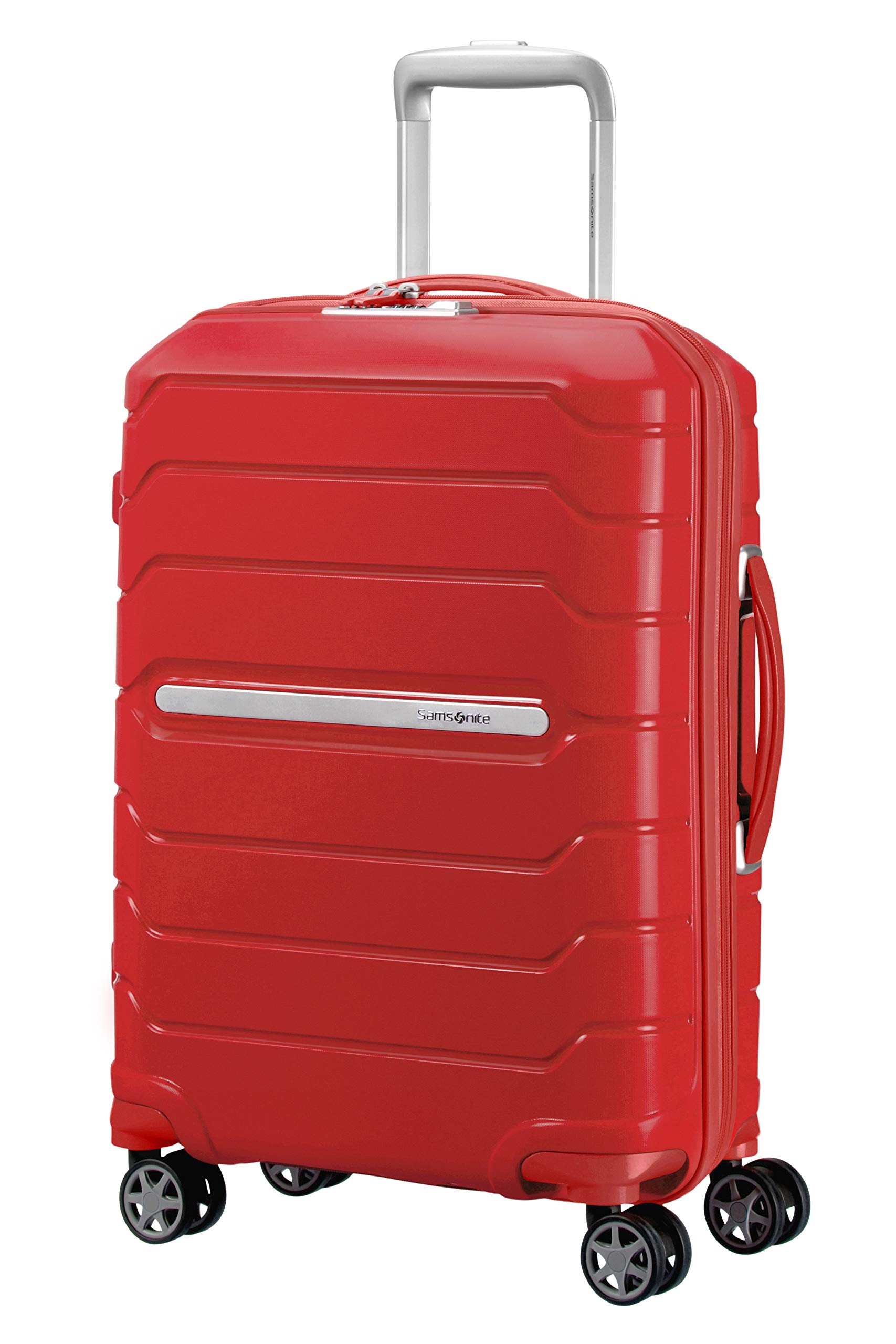 Samsonite Flux - Spinner S, Expandable Hand Luggage, 55 cm, 37/44 L, Red (Red)