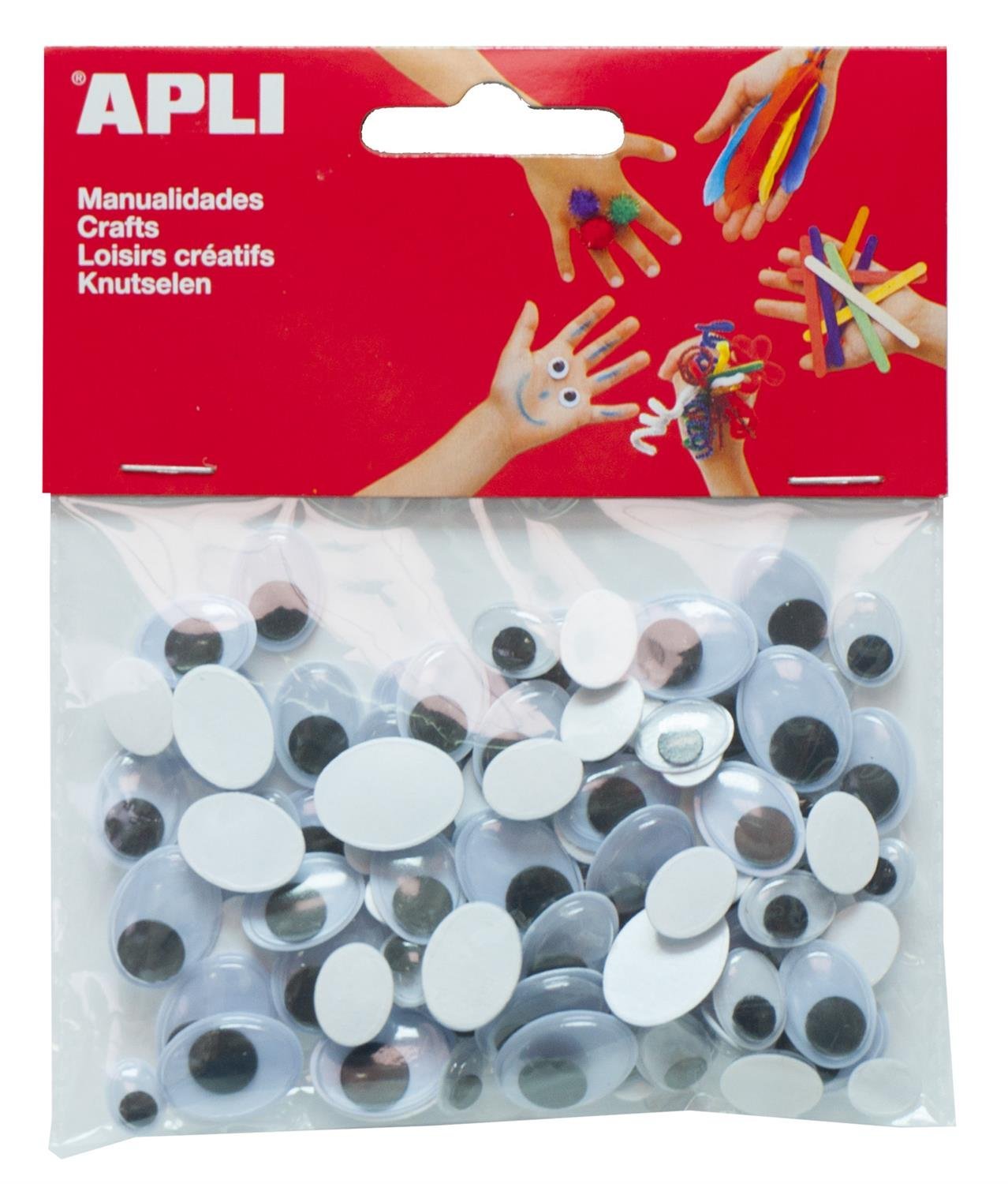 APLI- Mobile Eyes Oval Stickers White/Black