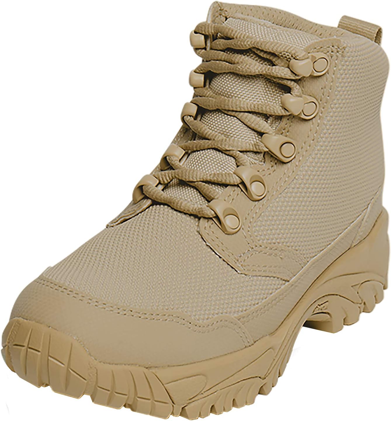 ALTAI6" Unisex Tactical Combat Work Ankle Boots for Men and Women, Waterproof Shoes for Hiking, Hunting, Trekking, Duty, Ultra-Lightweight, Coffee, MFH100-S