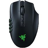 Razer Naga V2 Pro Wireless MMO Gaming Mouse: 19+1 Programmable Buttons w/Swappable Side Plates - HyperScroll Pro Wheel - Focus 30K Optical Sensor - Mouse Switches Gen-3-300 Hr Battery