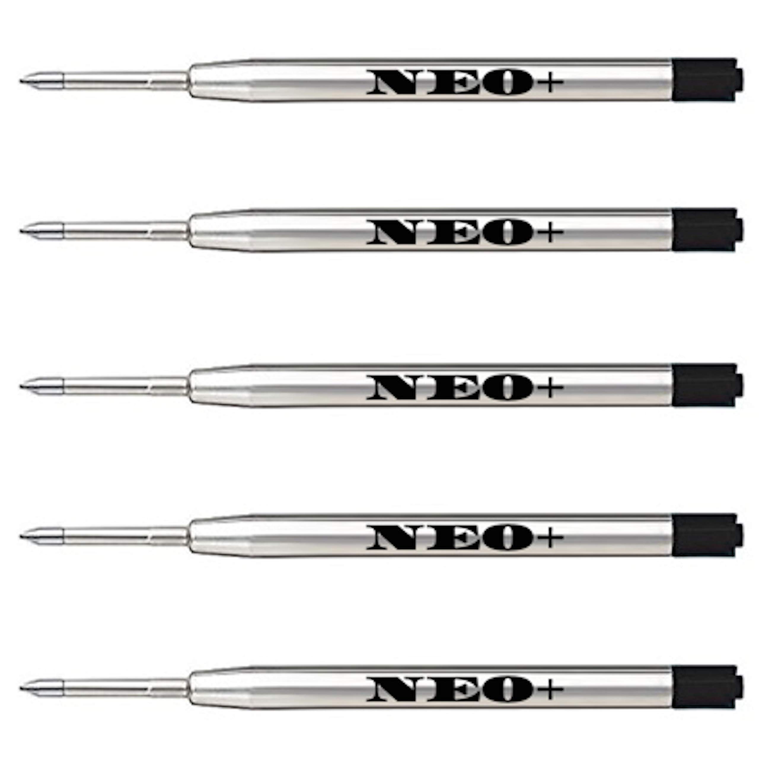 Quality Ballpoint Pen Refills, Medium Point. Compatible with Parker Ball Pen. G2 Style Refill (5 x Black Ink)