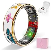 Potewek Smart Ring Health Tracker, Men & Women, Featuring a Heart Rate Monitor, Sleep Tracker, 8 Exercise Modes, Step Counter, IP68 Waterproof(White, 7)