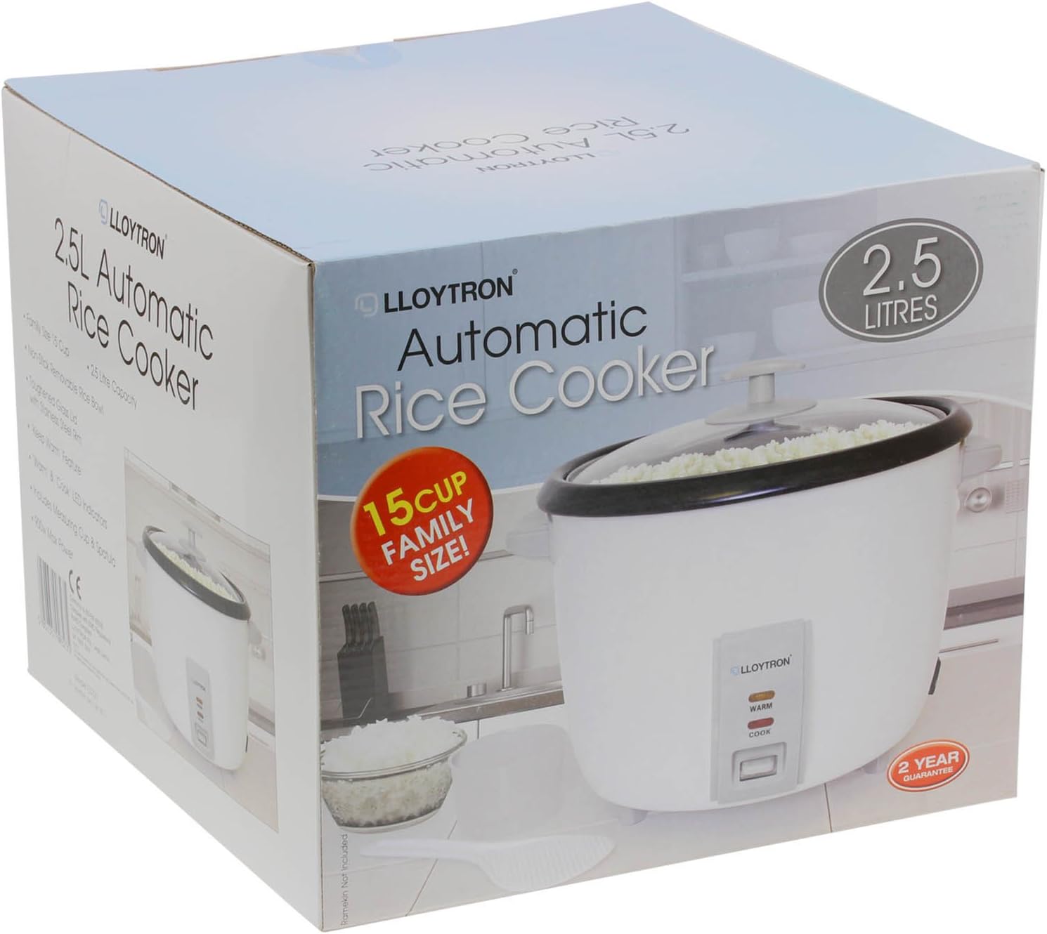 Lloytron E3321 Automatic Rice Cooker, 2.5 Litre Amazon.co.uk Kitchen