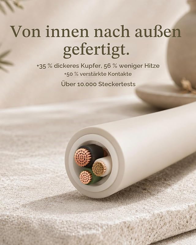 Steckdosenturm Mehrfachsteckdose 6-Fach mit Schalter, 3680W/16A, 1420J Überspannungsschutz, 2 m Kabel, 479g Standfuß, Überlastschutz, 850°C Gehäuse, Büro & Schlafzimmer (Mittelmeerblau)