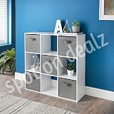 spot on dealz 9 Cube Storage Unit White Wooden Bookcase Free Standing Display view 4