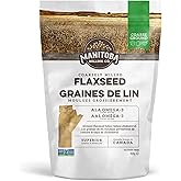 Coarse Ground Flaxseed by Manitoba Milling Co. 454g Bag with Fiber, Protein, Omega 3, Gluten Free & Non-GMO