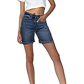Pantete Women's Stretchy Jean Shorts High Waist 7" Inseam Summer Denim Jorts