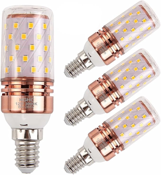 E14 LED Candle Bulbs 12W, 100W Incandescent Bulbs Equivalent, 3000K