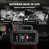 Husgw 10A 12V/24V Automatic Battery Charger Maintainer with Temperature view 5